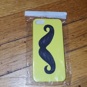 Nwt IPhone 5 case yellow & black mustache